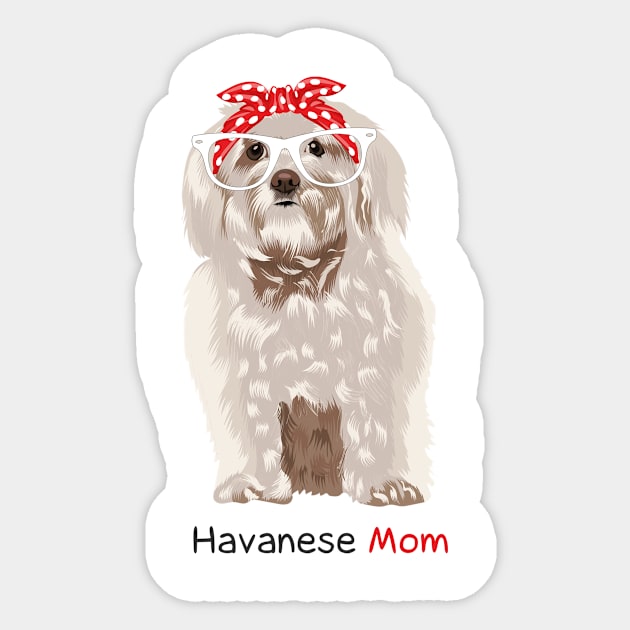 Havanese Mom Retro Mothers Day Gift Idea Sticker by magazin